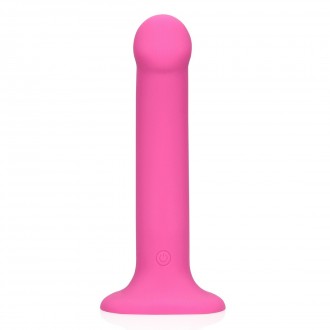 NON-PHALLIC VIBRATING DILDO - MEDIUM - POWERFUL PINK