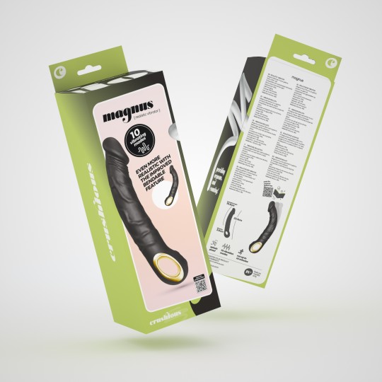 VIBRATORE FLESSIBILE MAGNUS BEND NERO CRUSHIOUS