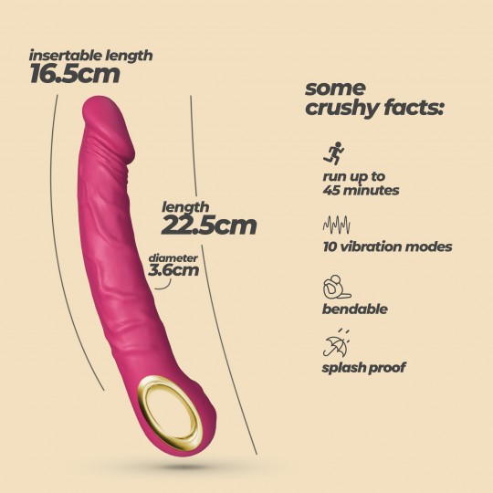 VIBRADOR FLEXIBLE MAGNUS BEND ROSA CRUSHIOUS