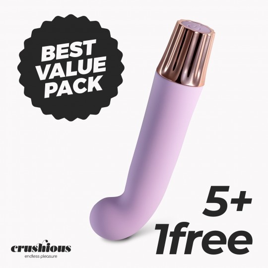 PACK 5 + 1 MINI VIBRATORE MELLOW GEE LAVANDA CRUSHIOUS
