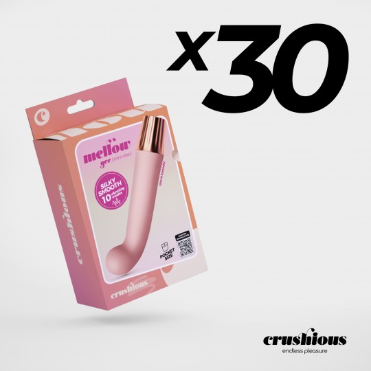 CONFEZIONE DA 30 MINI VIBRATORE MELLOW GEE ROSA CRUSHIOUS