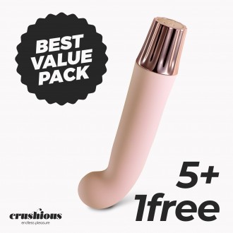 PACK 5 + 1 GRÁTIS MINI VIBRADOR MELLOW GEE ROSA CRUSHIOUS