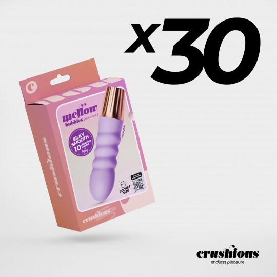 CONFEZIONE DA 30 MINI VIBRATORE MELLOW BUBBLES LAVANDA CRUSHIOUS