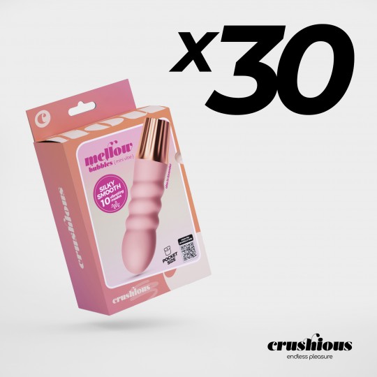 CONFEZIONE DA 30 MINI VIBRATORE MELLOW BUBBLES ROSA CRUSHIOUS
