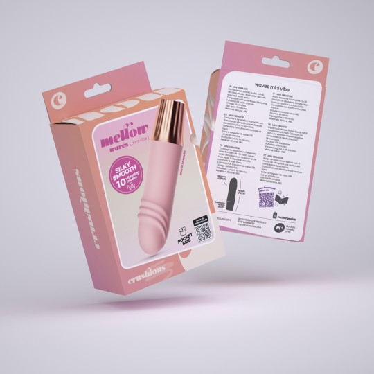МИНИ ВИБРАТОР CRUSHIOUS MELLOW WAVES РОЗОВЫЙ