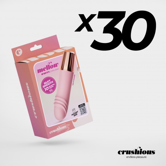 CONFEZIONE DA 30 MINI VIBRATORE MELLOW WAVES ROSA CRUSHIOUS