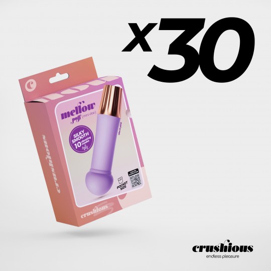 CONFEZIONE DA 30 MINI VIBRATORE MELLOW PUFF LAVANDA CRUSHIOUS