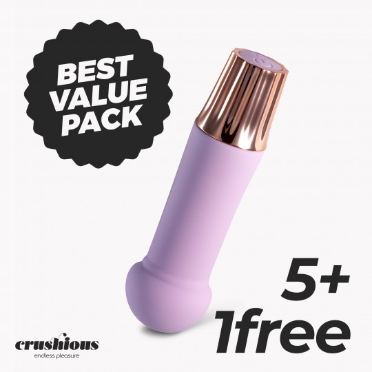 PACK 5 + 1 GRATUITO MINI VIBRATORE MELLOW PUFF LAVANDA CRUSHIOUS
