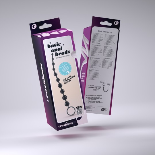 PACK DE 32 CADENA ANAL DE 10 BILLES CRUSHIOUS NEGRA