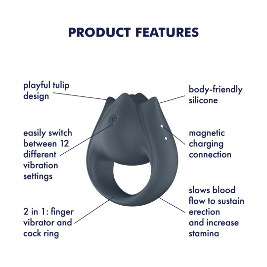 ANELLO PER IL PENE CON VIBRAZIONE PERFECT PAIR 2 SATISFYER