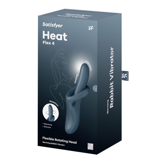 VIBRADOR HEAT FLEX 4 CINZA SATISFYER