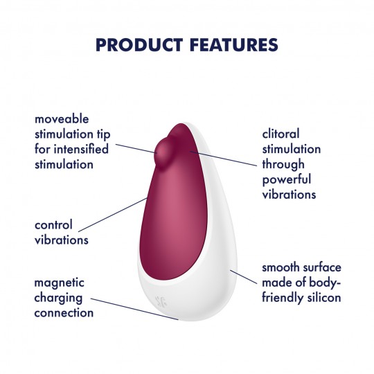 STIMULATEUR SPOT ON 3 BORDEAUX SATISFYER
