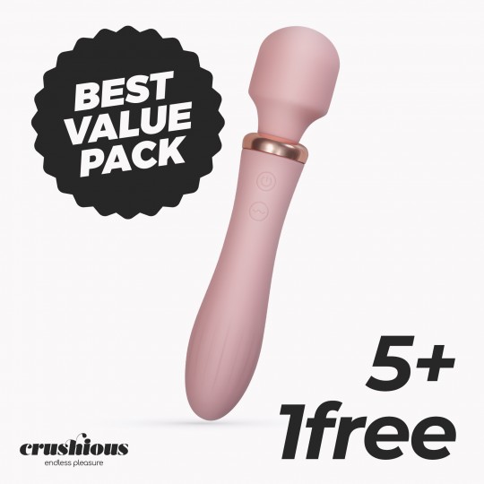 PACK 5 + 1 FREE CRUSHIOUS DUAL MASSAGE WAND JINX ROSÉ WINE