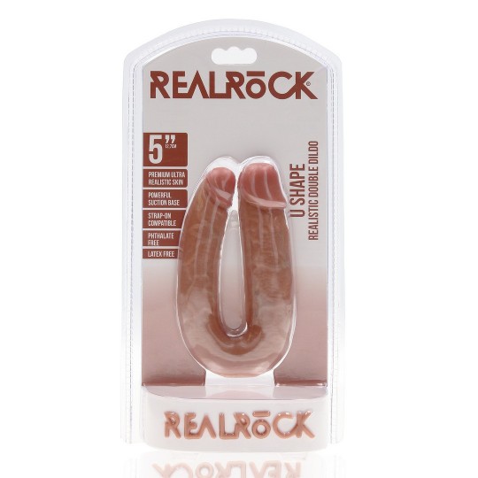 U SHAPED DOUBLE DILDO 5 / 12,7 CM - TAN