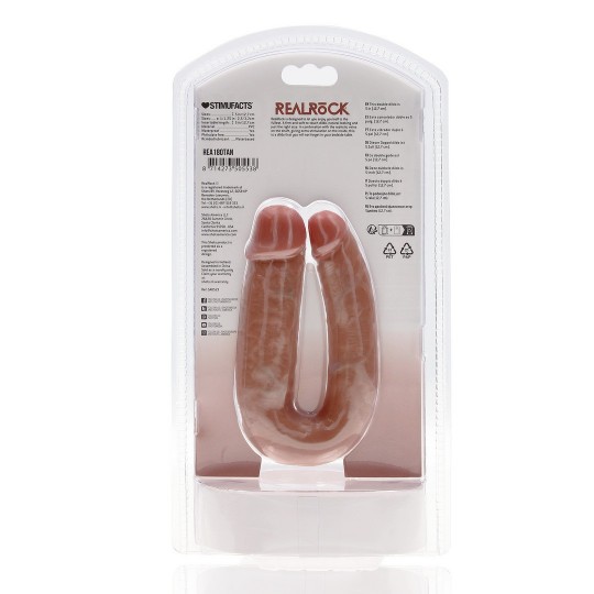 U SHAPED DOUBLE DILDO 5 / 12,7 CM - TAN