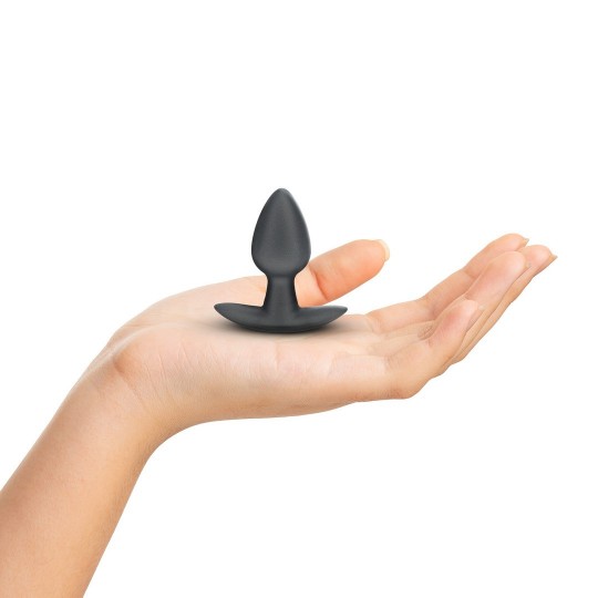 SMOOTH SILICONE ANAL PLUG - SMALL - 2.6 / 6,5 CM - GUNMETAL