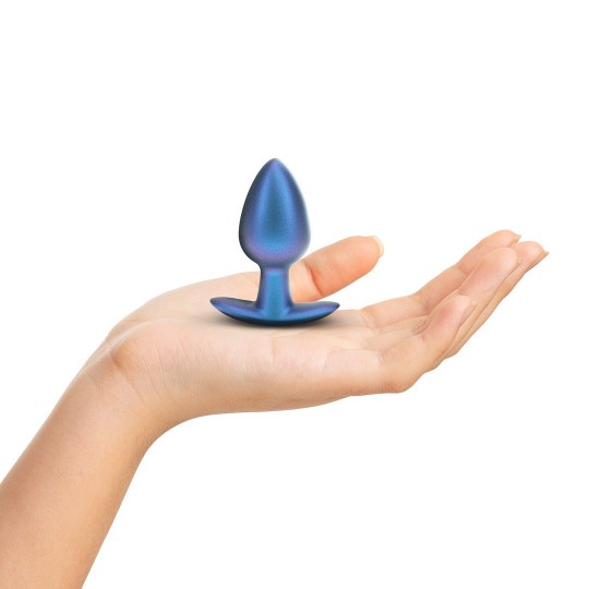 OUCH! SMOOTH SILICONE ANAL PLUG MEDIUM 3,1 /7,9 CM METALLIC BLUE