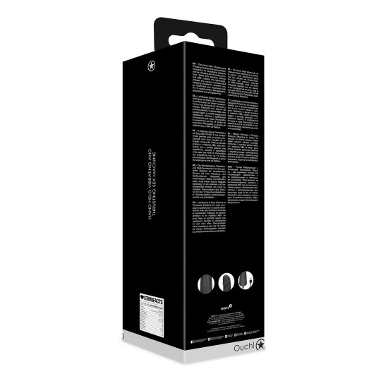 HAND HELD VIBRATING AND THRUSTING SEX MACHINE - BLACK