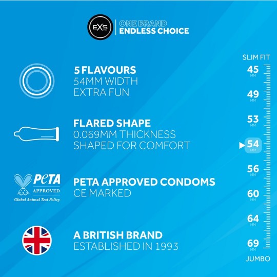 EXS MIXED FLAVOURED - CONDOMS - 500 PIECES