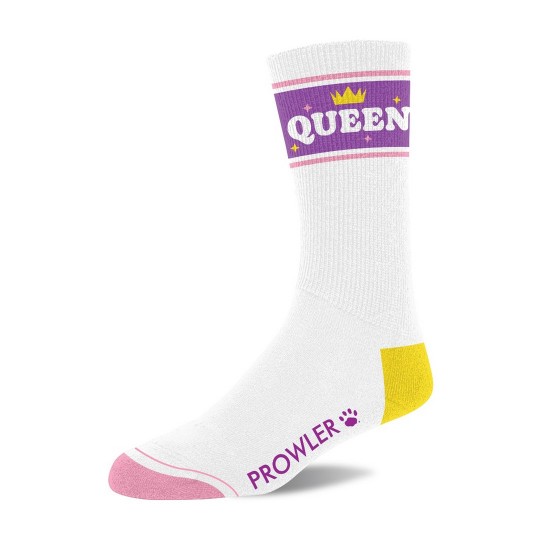 QUEEN SOCKS - WHITE/PURPLE