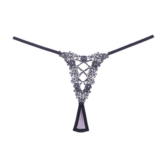 MESH THONG - ONE SIZE - BLACK