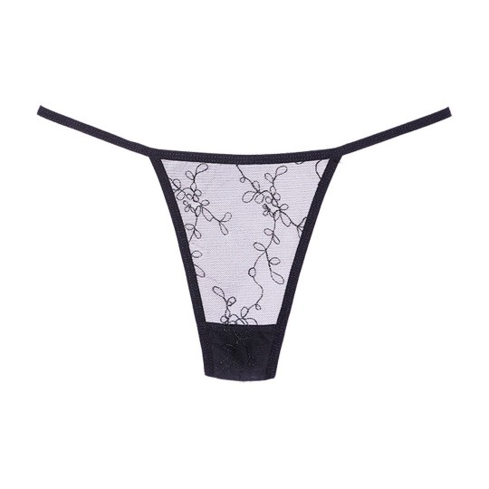 MESH THONG - ONE SIZE - BLACK