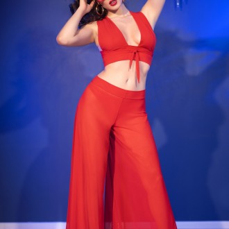 CONJUNTO DE 3 PIEZAS CR-4857 ROJO CHILIROSE