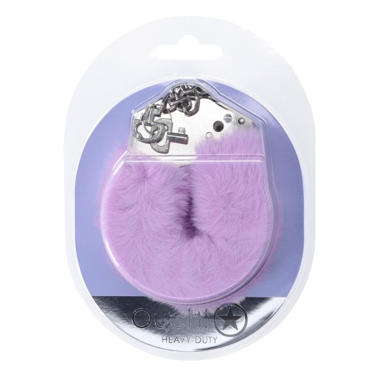 HEAVY-DUTY FLUFFY HANDCUFFS - LAVENDER