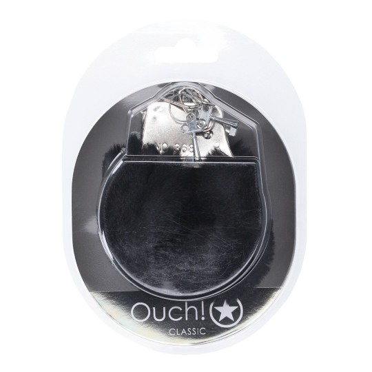 CLASSIC FLUFFY HANDCUFFS - BLACK