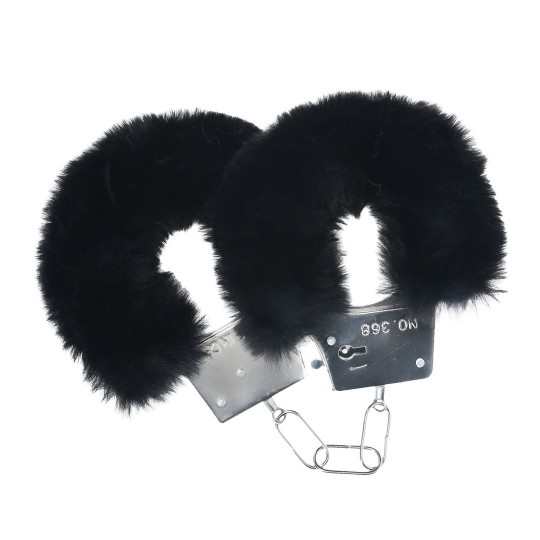CLASSIC FLUFFY HANDCUFFS - BLACK