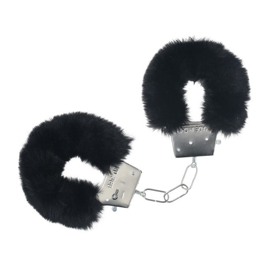 CLASSIC FLUFFY HANDCUFFS - BLACK