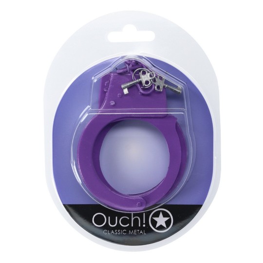 CLASSIC METAL HANDCUFFS - PURPLE