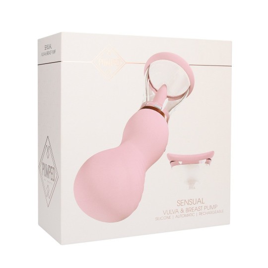 SENSUAL - RECHARGEABLE VULVA AND BREAST PUMP - PINK