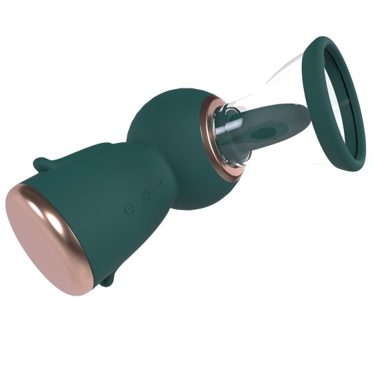 EXQUISITE - RECHARGEABLE VULVA AND BREAST PUMP - FOREST GREEN