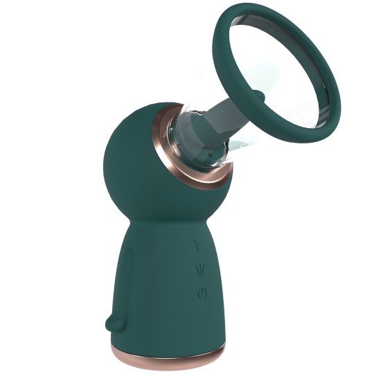 EXQUISITE - RECHARGEABLE VULVA AND BREAST PUMP - FOREST GREEN