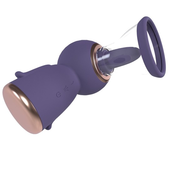 EXQUISITE - RECHARGEABLE VULVA AND BREAST PUMP - PURPLE