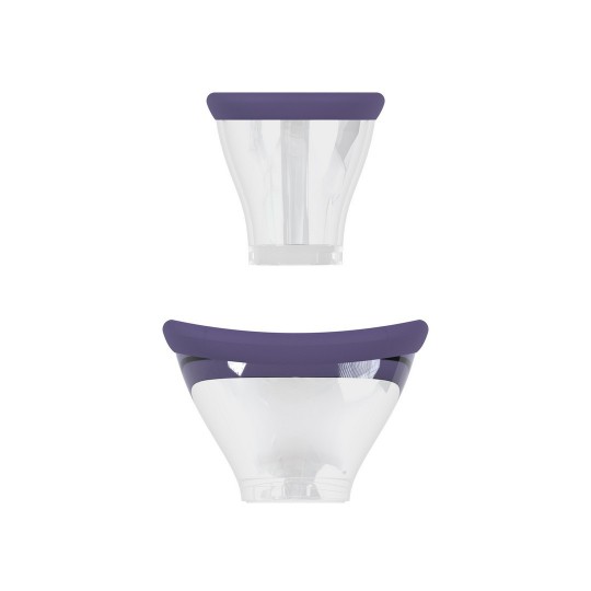 EXQUISITE - RECHARGEABLE VULVA AND BREAST PUMP - PURPLE
