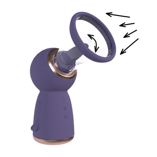 EXQUISITE - RECHARGEABLE VULVA AND BREAST PUMP - PURPLE