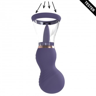 SENSUAL - RECHARGEABLE VULVA AND BREAST PUMP - PURPLE - TESTER
