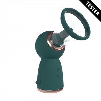 EXQUISITE - RECHARGEABLE VULVA AND BREAST PUMP - FOREST GREEN - TESTER