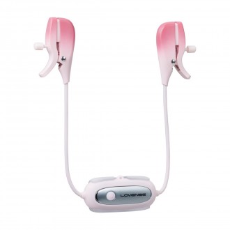 GEMINI - APP-CONTROLLED VIBRATING NIPPLE CLAMPS - PINK