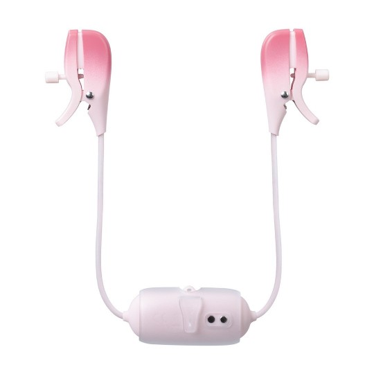GEMINI - APP-CONTROLLED VIBRATING NIPPLE CLAMPS - PINK