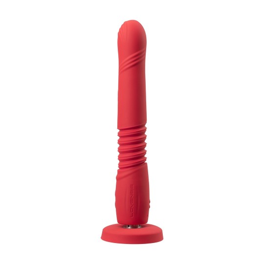 GRAVITY - APP-CONTROLLED AUTOMATIC THRUSTING AND VIBRATING DILDO - RED