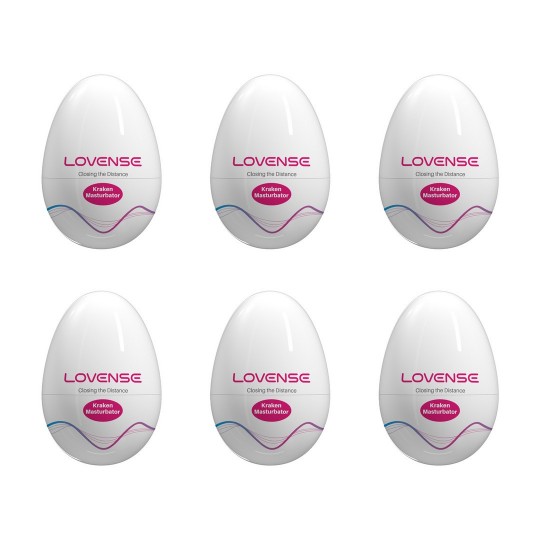 KRAKEN - 6 PACK - SOFT STRETCHY EGG MASTURBATOR - WHITE