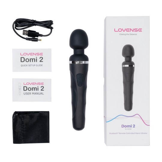 DOMI 2 - BLUETOOTH APP-CONTROLLED MINI WAND MASSAGER - BLACK