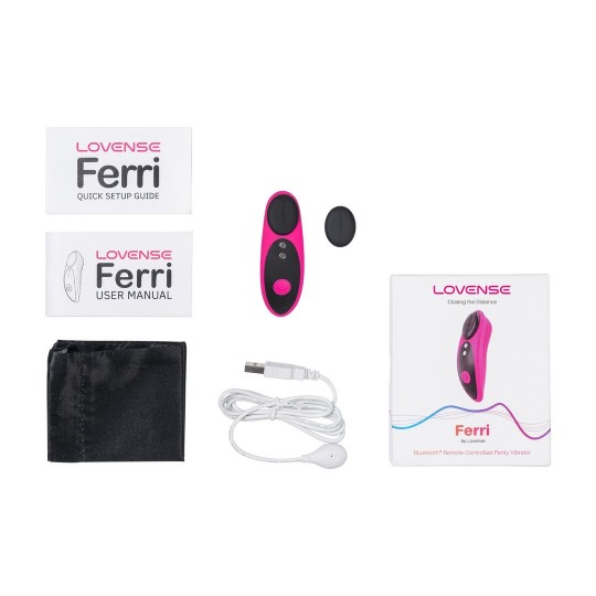 FERRI - MAGNETIC APP-CONTROLLED CLITORAL PANTY VIBRATOR - PINK/BLACK