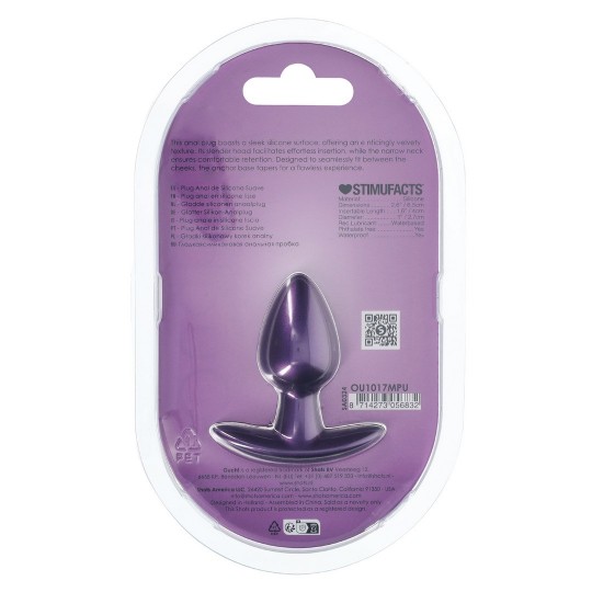 PLUG ANAL SMOOTH SILICONE SMALL 2.6 /6,5 CM METALLIC PURPLE OUCH!