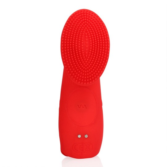 VIBRADOR DE DEDO TEXTURIZADO - ROJO AMANECER
