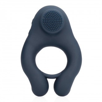 ANILLO VIBRADOR CON ESTIMULACIÓN DEL CLÍTORIS - AZUL ÍNDIGO