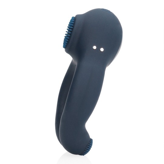 ANILLO VIBRADOR CON ESTIMULACIÓN DEL CLÍTORIS - AZUL ÍNDIGO
